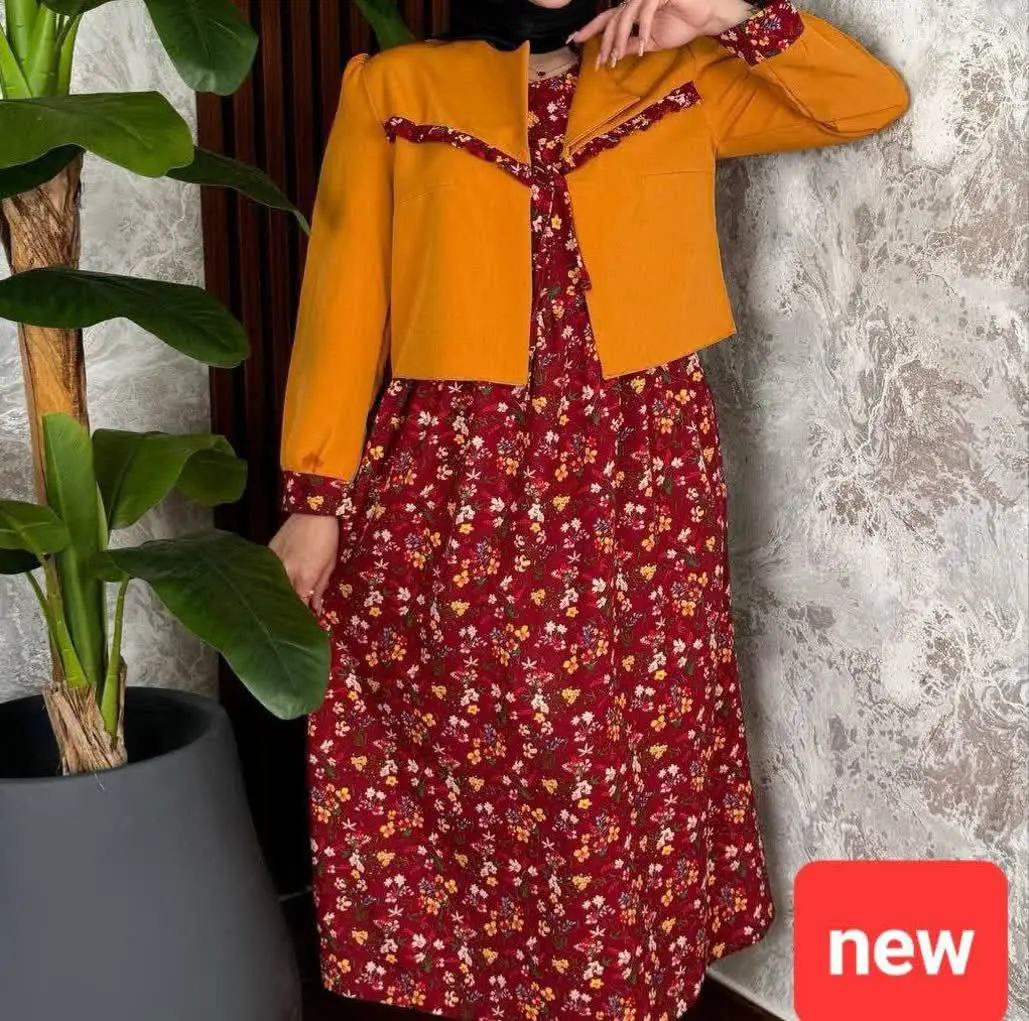 💞کت و سارافون شیک گلی💞
