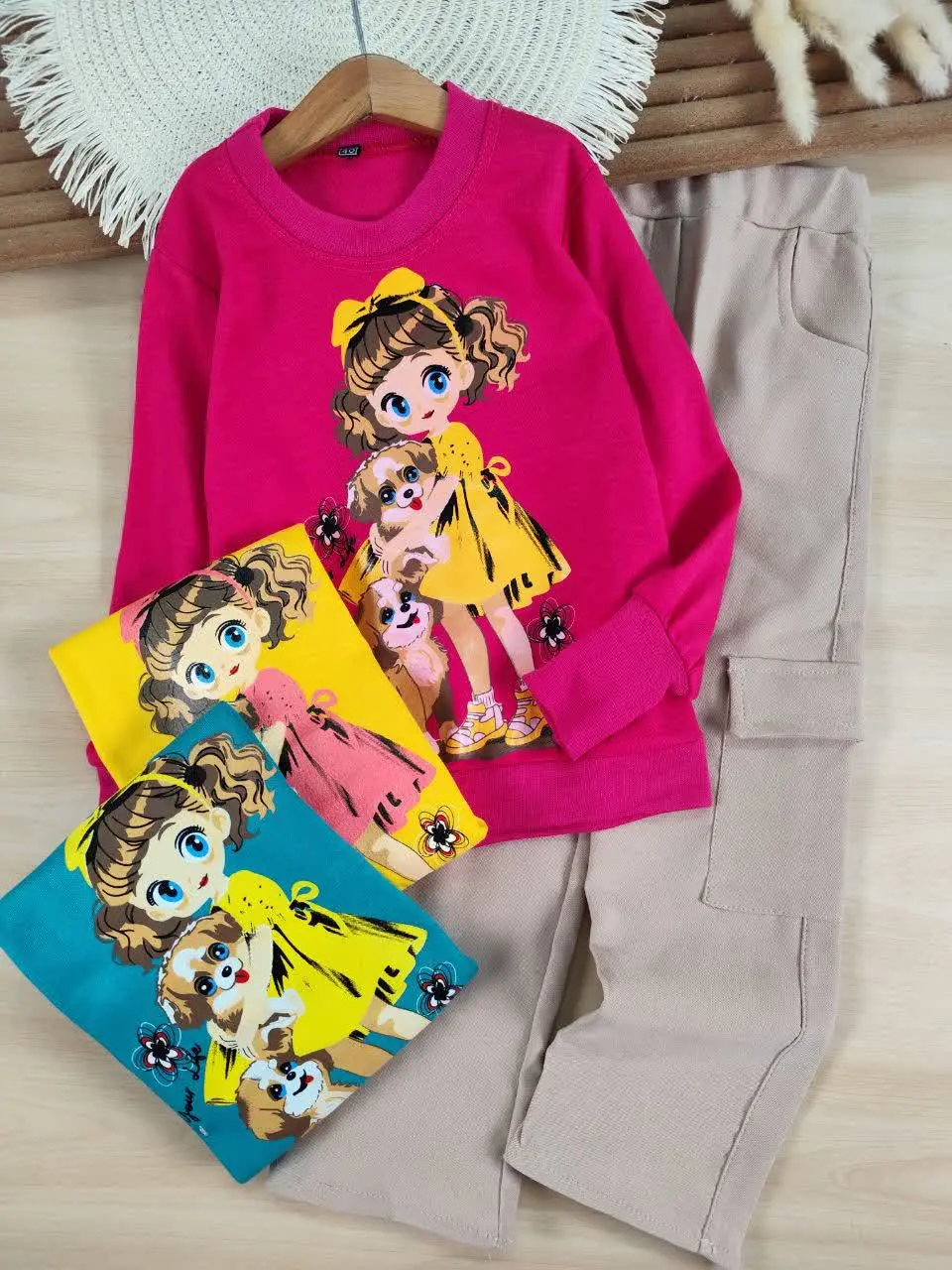 بلوز شلوار دختر و پاپیون و...