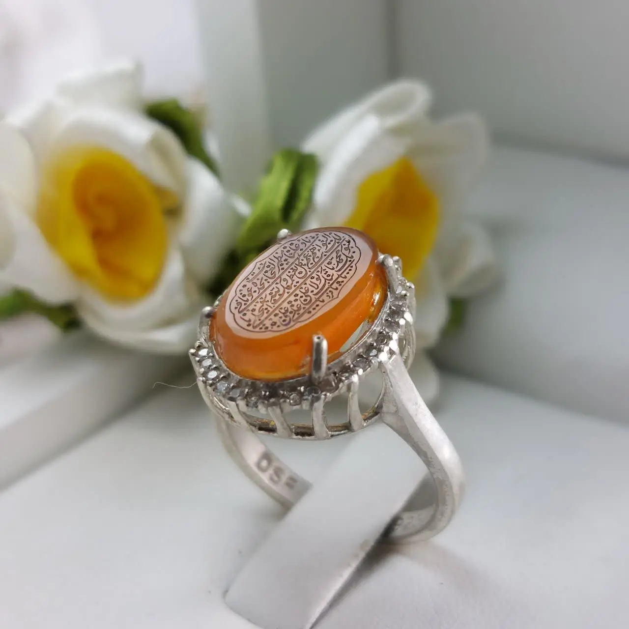 ✅انگشتر زنانه عقیق #یمن_پرتقالی
