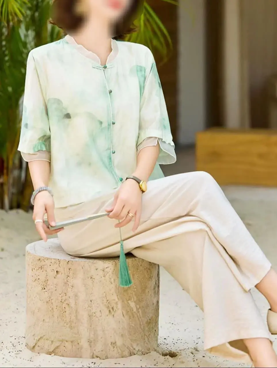 ست دو تیکه شومیز و شلوار شی...