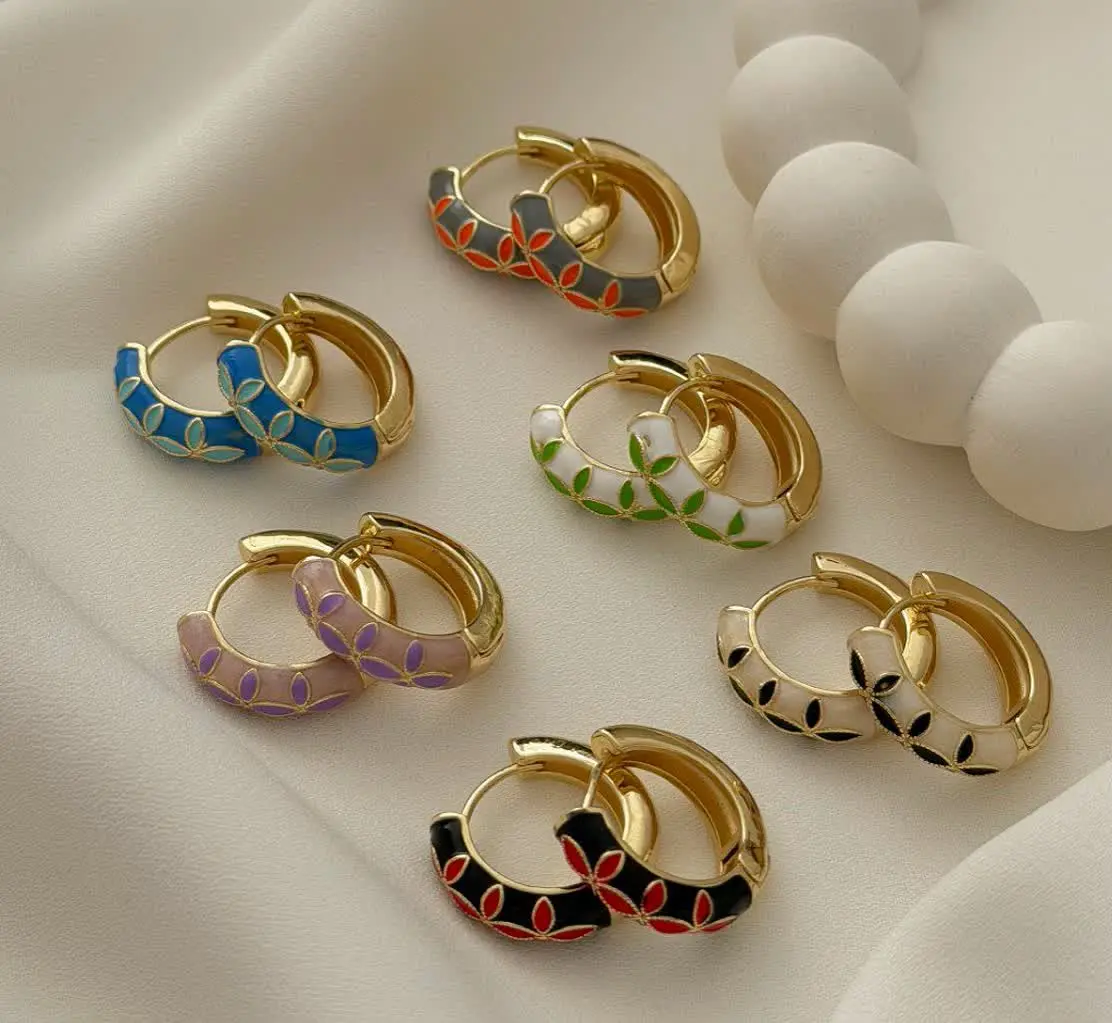 گوشواره میناکاری استیل کد ۲۲۷۵