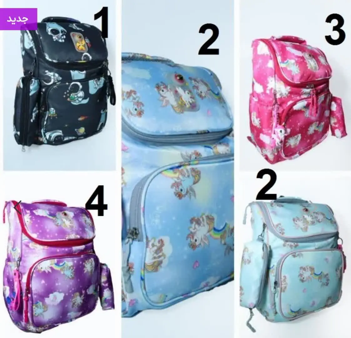 کوله مدرسه ای صندوقی چراغ دار