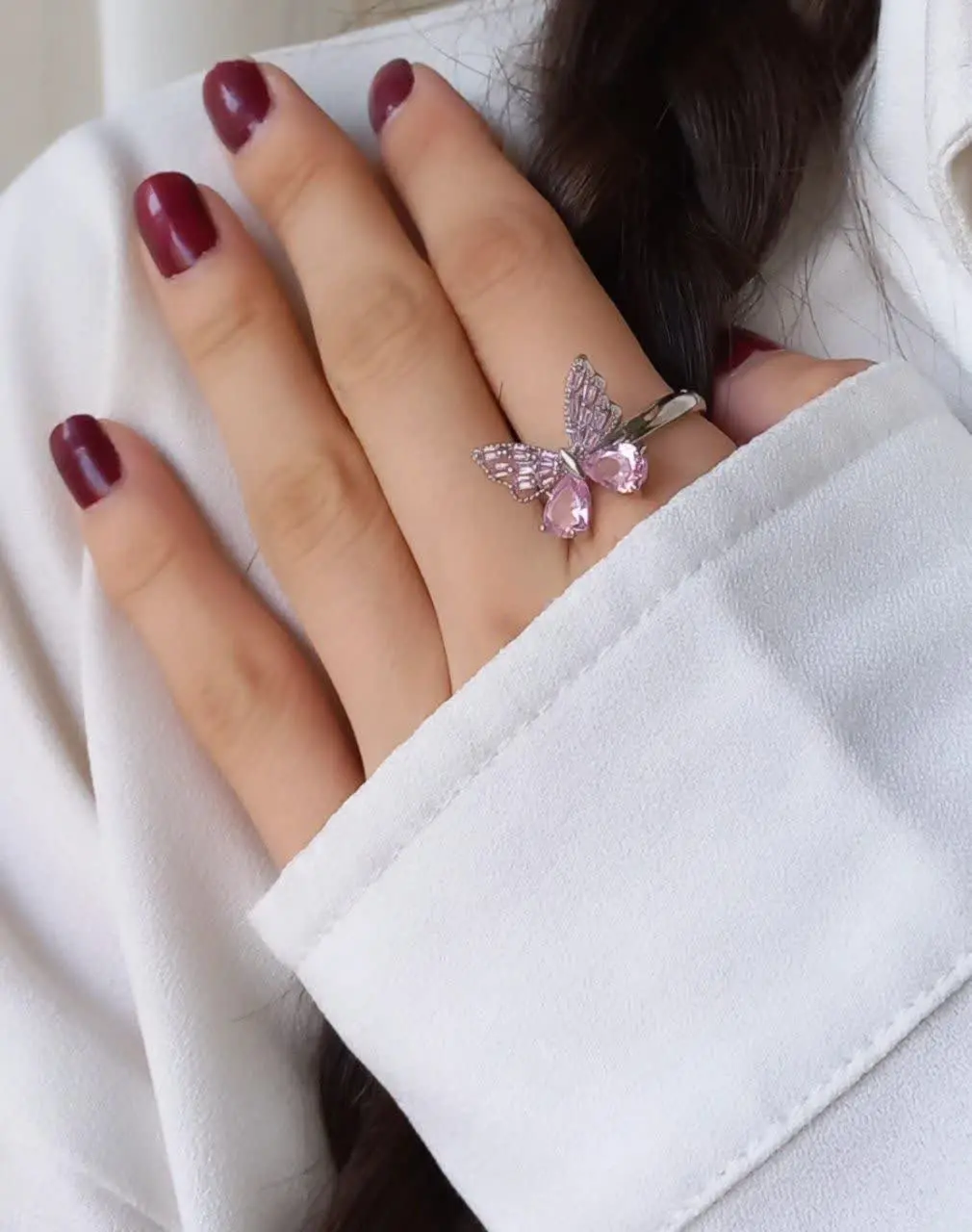 💍انگشتر پروانه نگین دار پین...