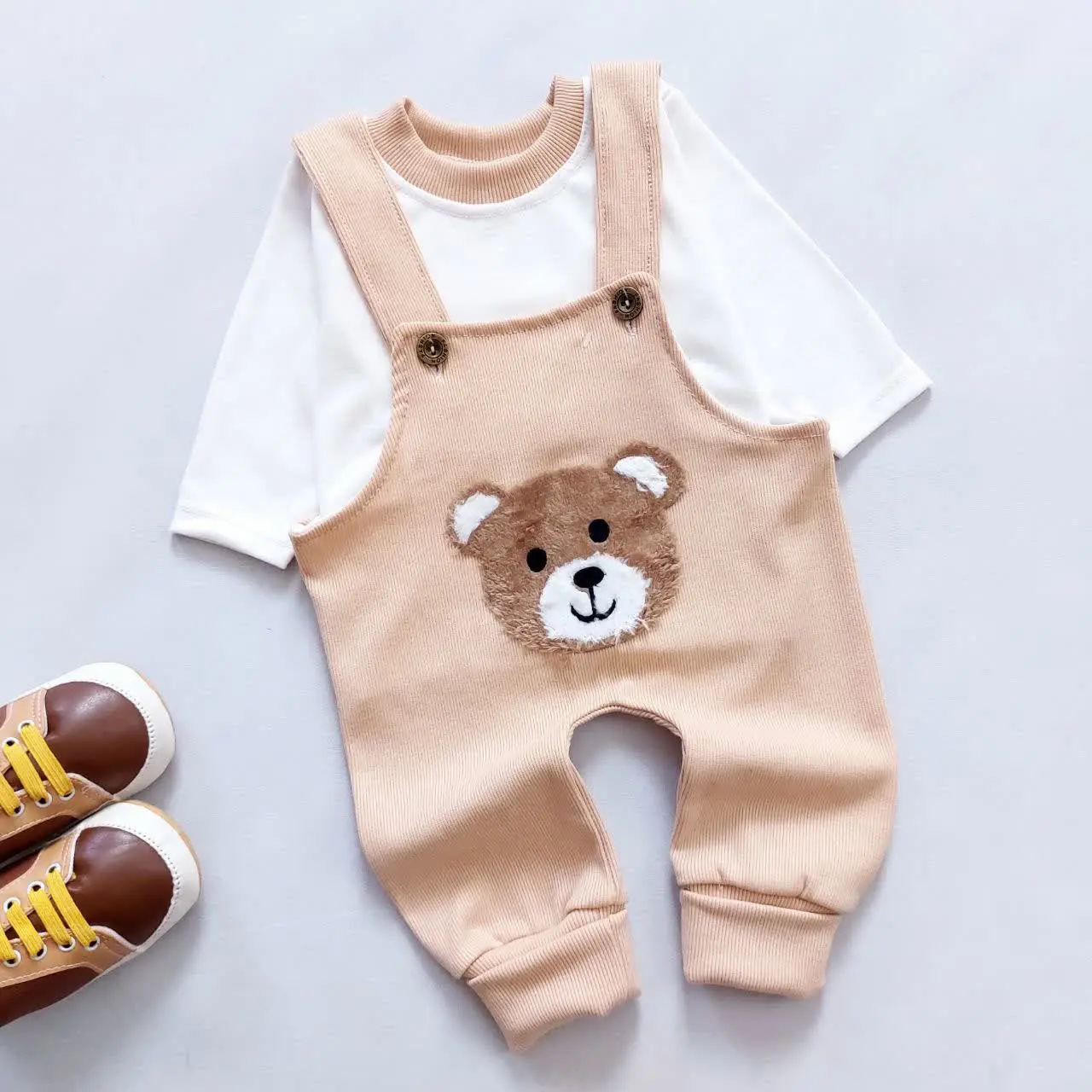 دو تیکه پیشبندی کبریتی خرس قهوه‌ای 🐻😍
