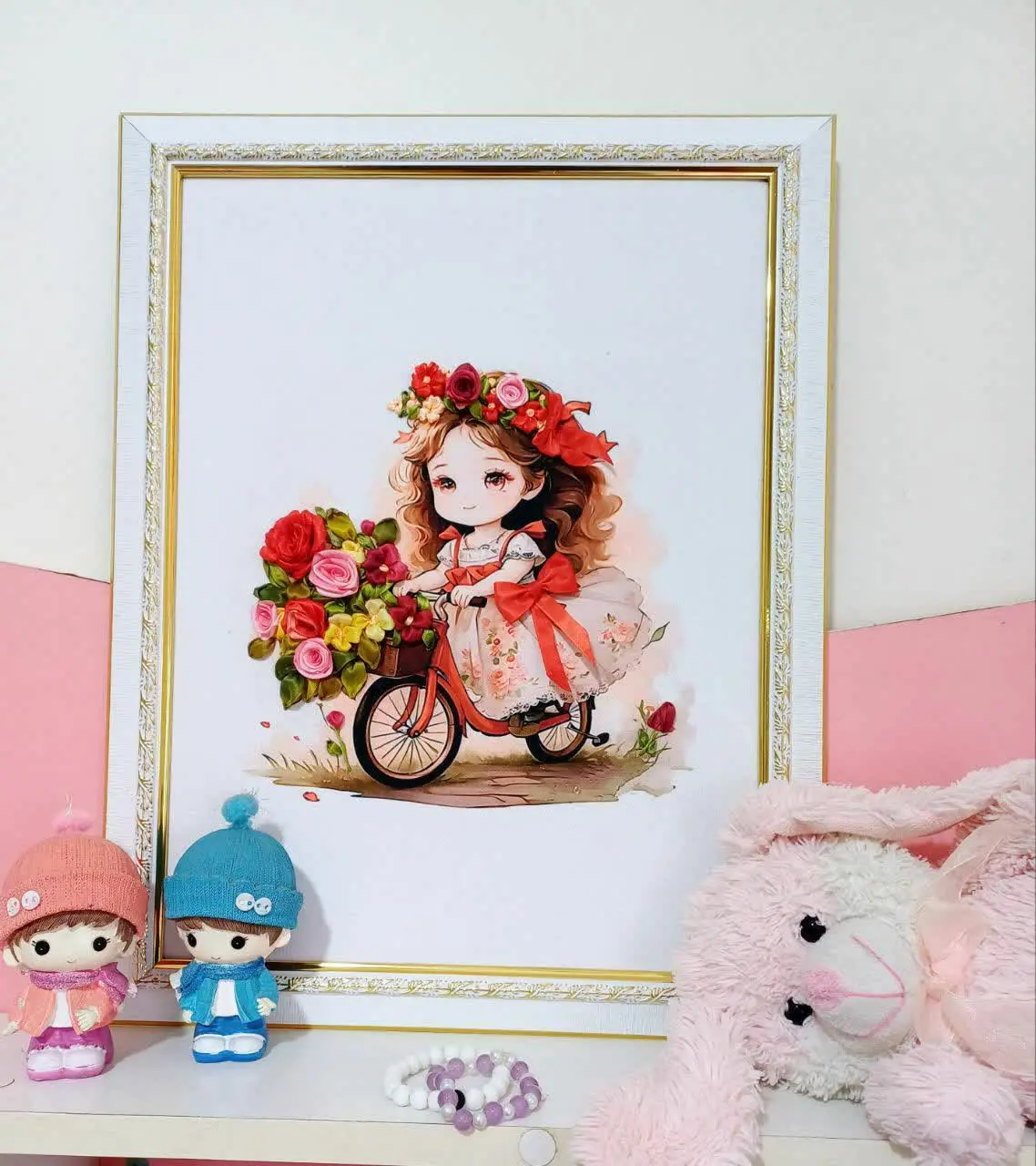 تابلو روبان دوزی 
