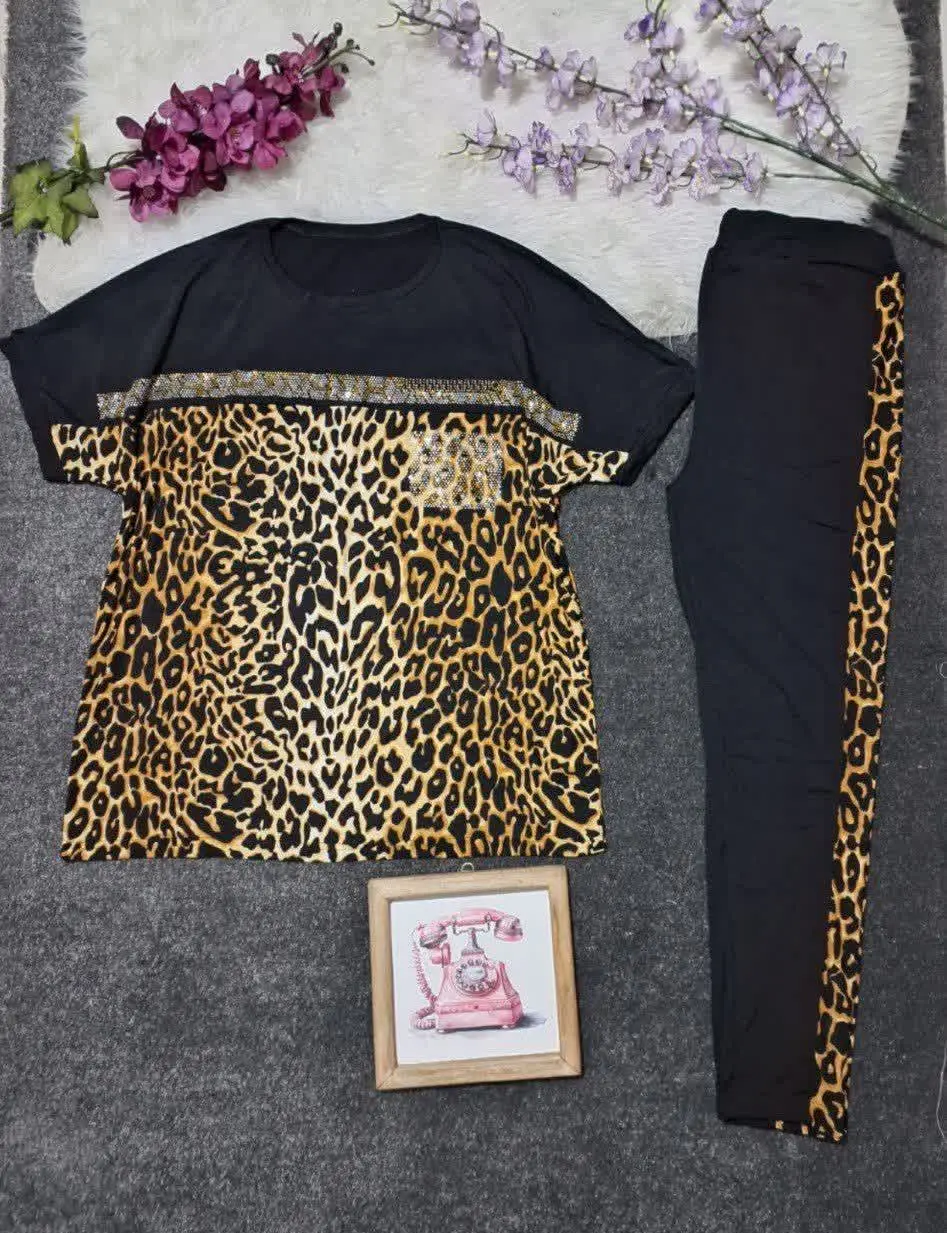 🖋نام: تیشرت شلوار پلنگی سلنا
