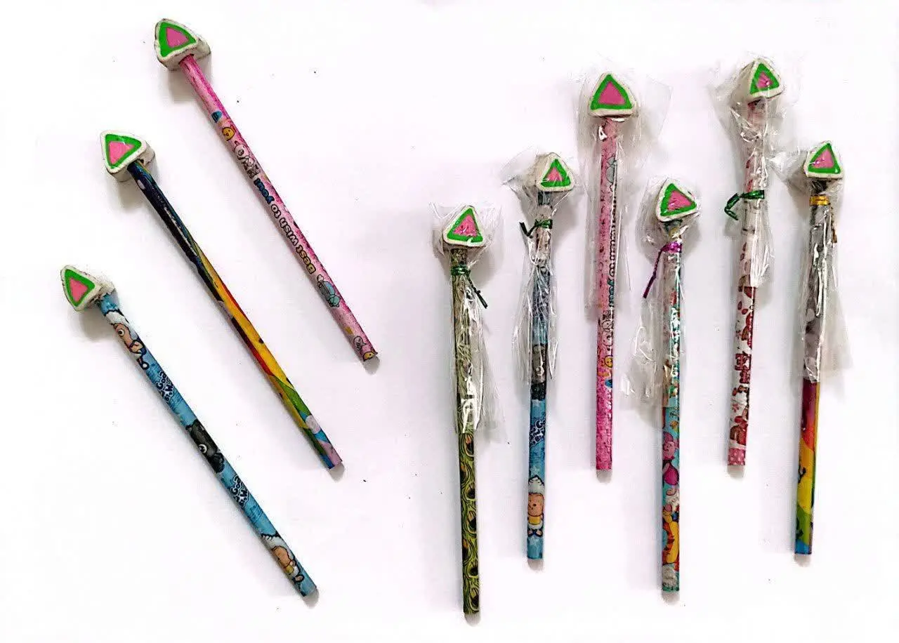 مداد مشکی فانتزی پاکن دار
