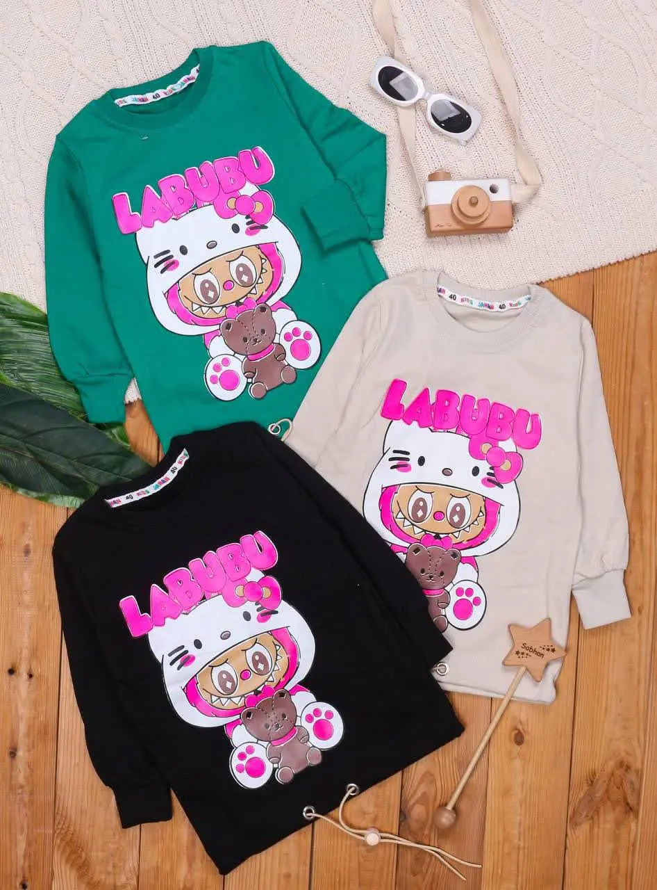 🎄 بلوز تک چاپ لبوبو و کیتی...