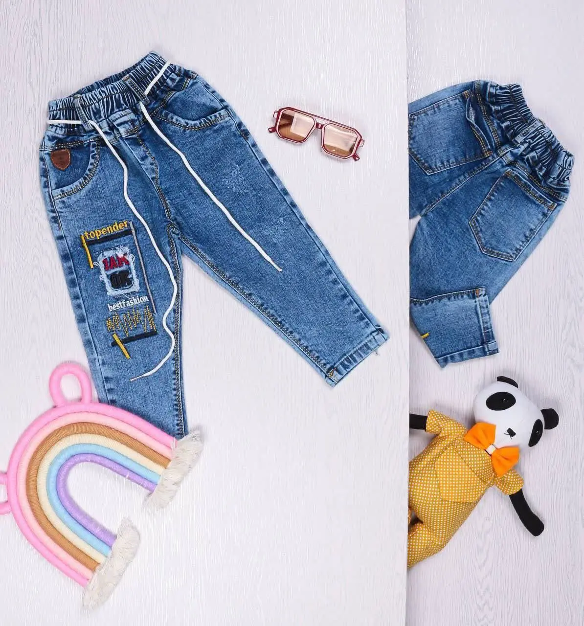 👯 شلوار لی پسرانه گلدوزی 👯