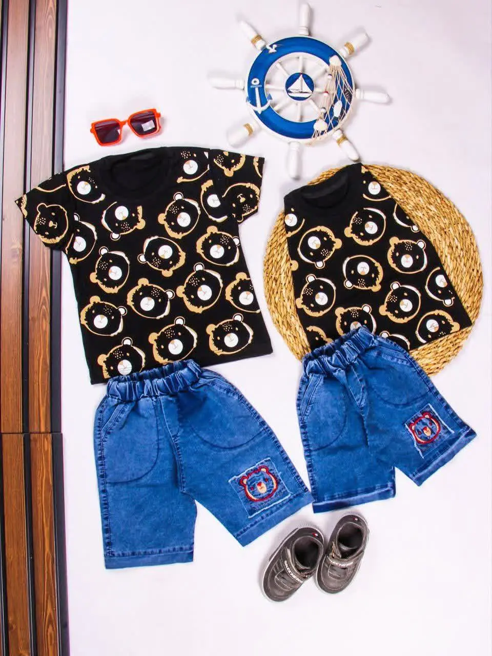 💢تیشرت شلوارک تمام چاپ کله خرس💢
