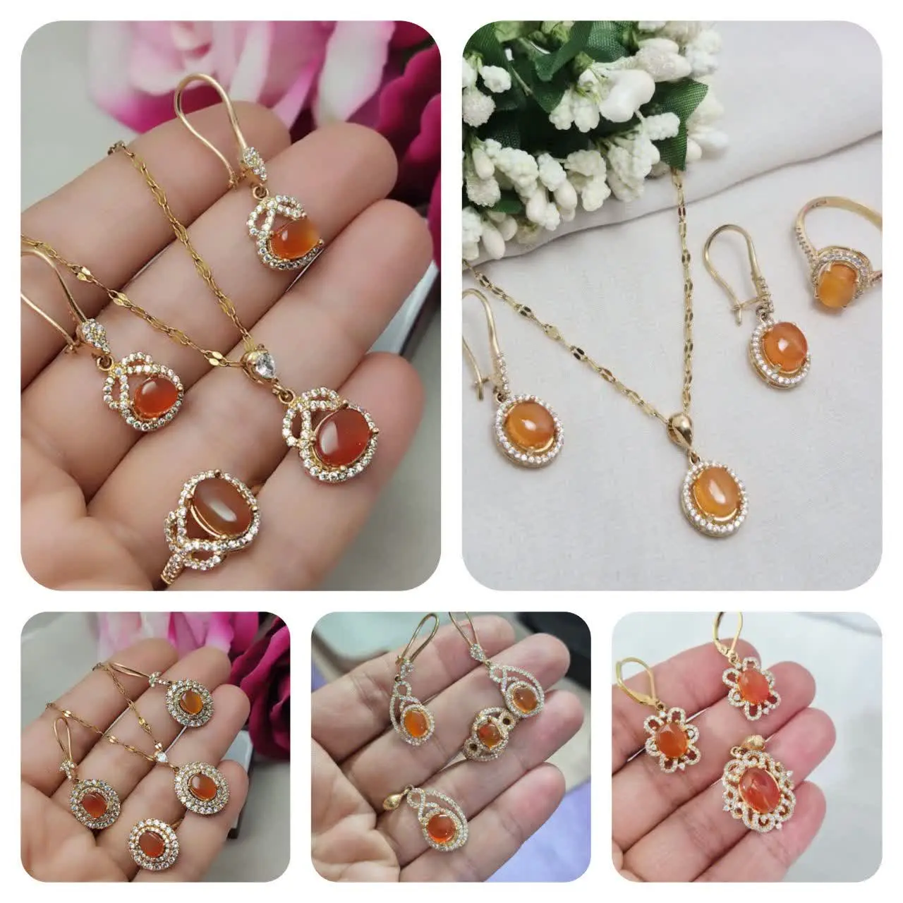 ♥نیم ست عقیقیمن