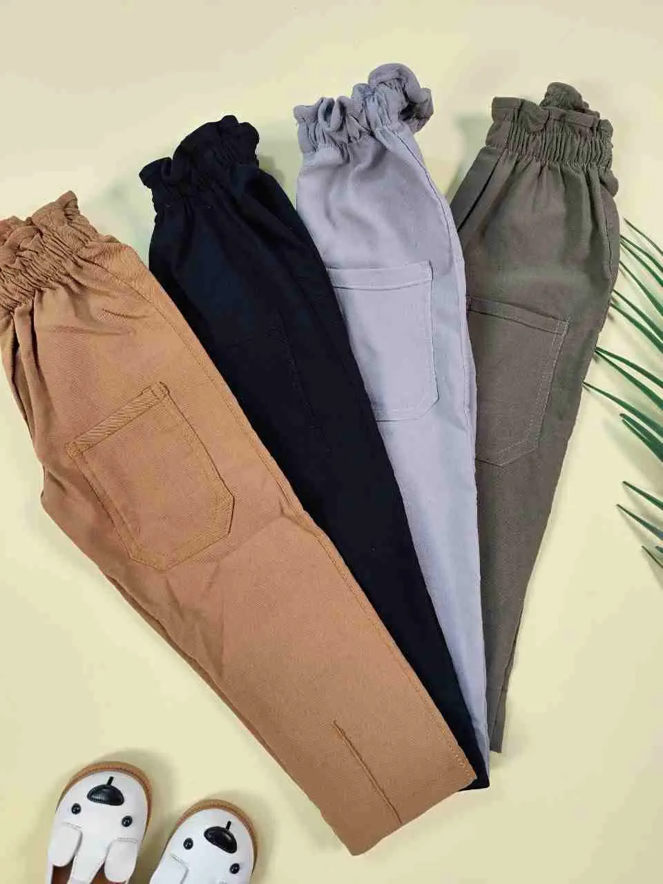 شلوار دورکش رنگی 
