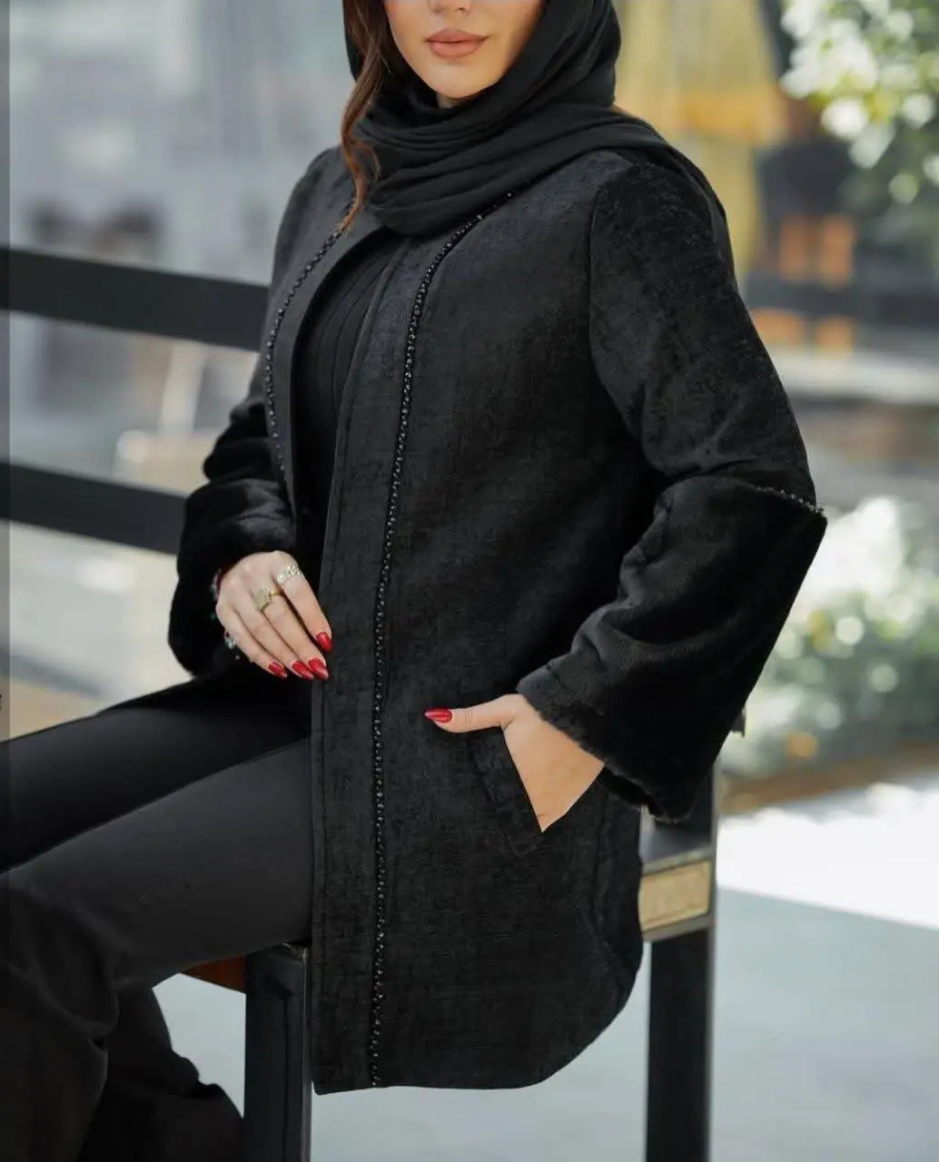 🦋نام محصول: کت مخمل مرواریدی
