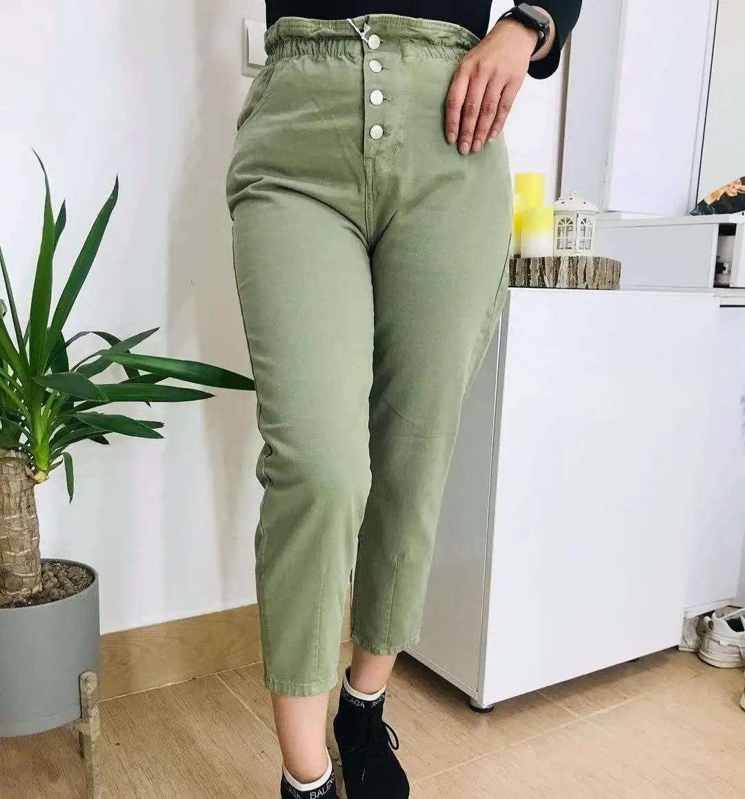 نام: شلوار کتان مام فیت
