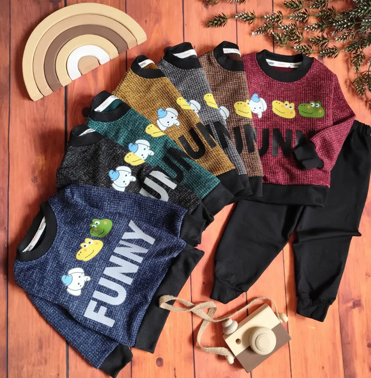 😍ست بلوز و شلوار طرح funny،...