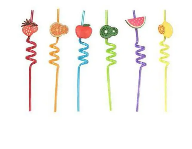 🌸نی نوشیدنی فانتزی مارپیچ ۶ عددی🌸
