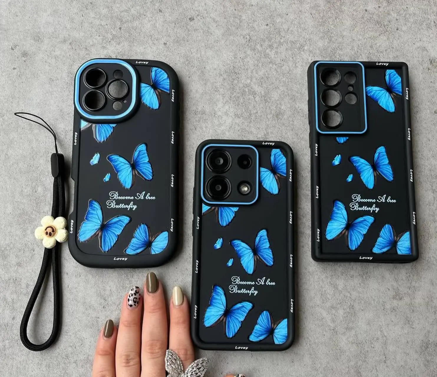 📱مدل قاب: قاب تی پی یو پروانه رویایی با آویز فوق العاده زیبا مخصوص انواع #سامسونگ #شیائومی و #آیفون 
