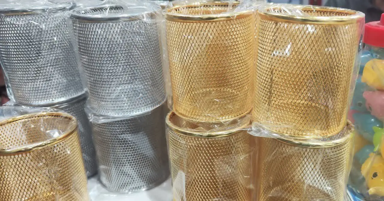 ☀️جا خودکاری رومیزی طلایی و...