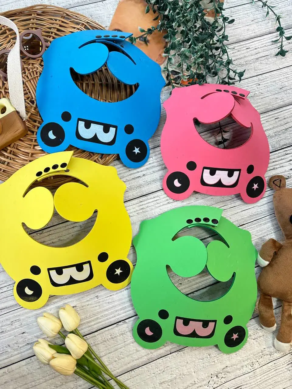 کلاه حمام خرس گوشدار نوزادی و کودک کد ۳۳۳۰۰۱ 
