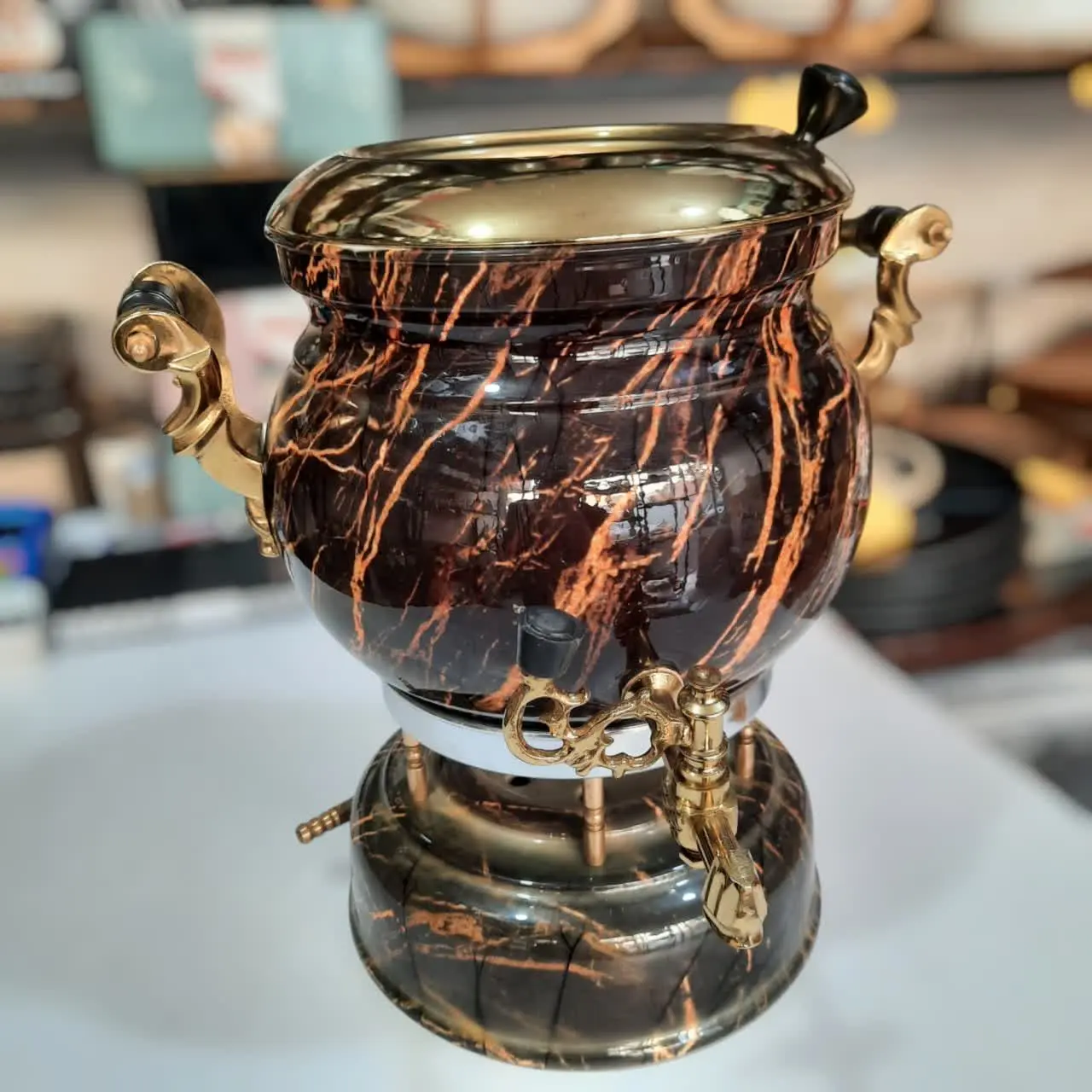 #سماور گازی طرح سنگی شاندیز🍓
