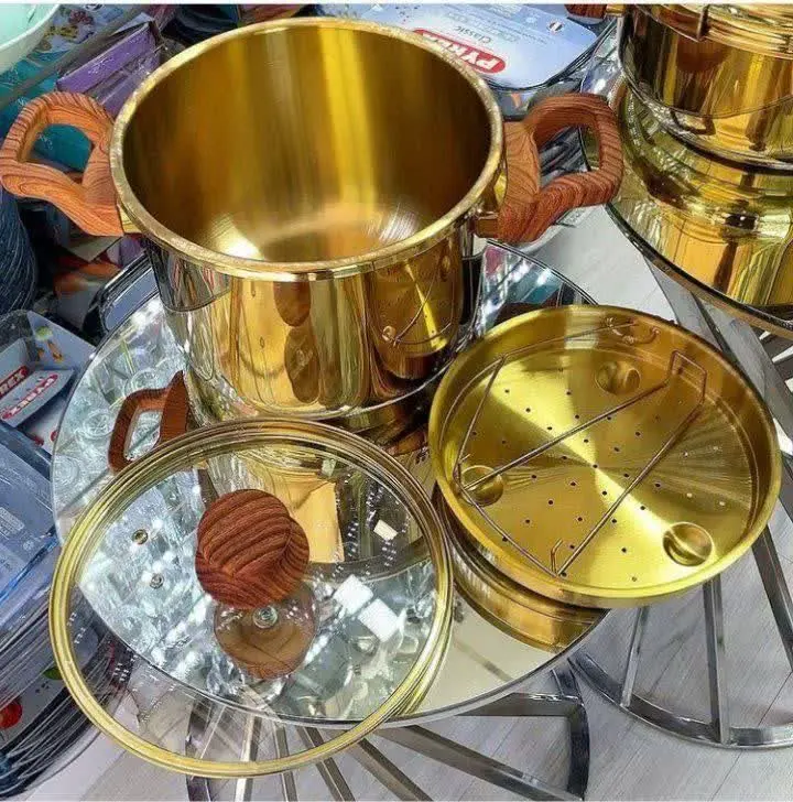 ✅زودپز دوقلو تفال طلایی