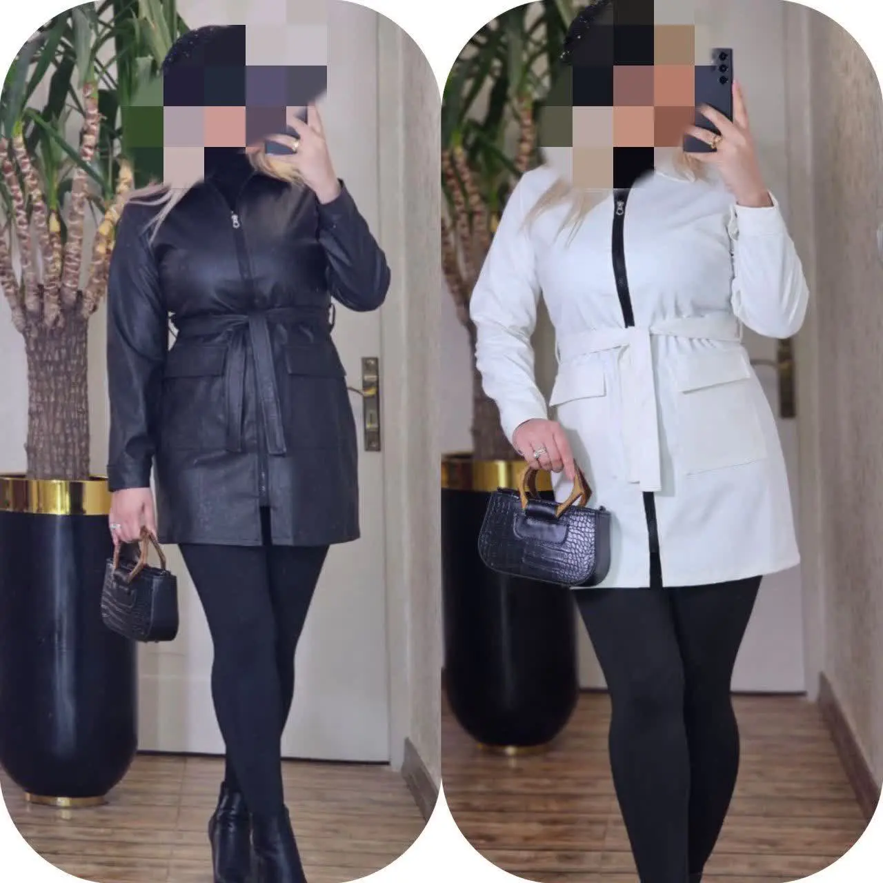 🔹نام: مانتو چرم 
