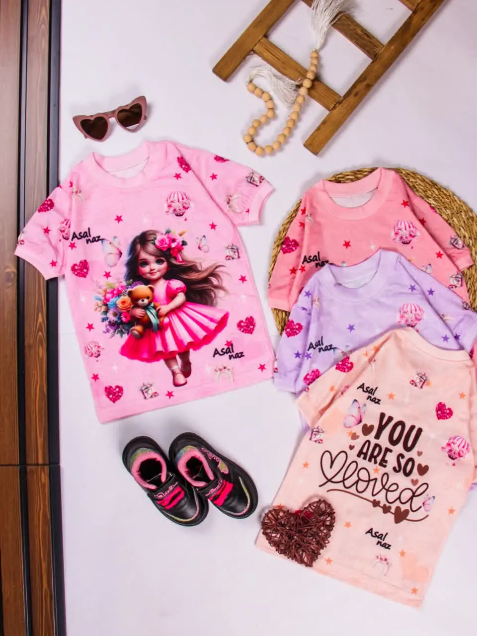 💢تیشرت تک دختر خرس بغل💢
