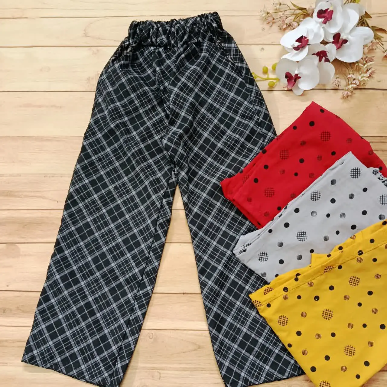 شلوار نیم بگ میکرو طرحدار