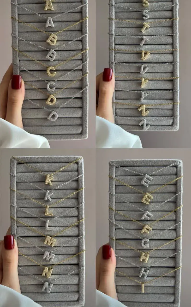 💍گردنبند حروف فول نگین دوست...