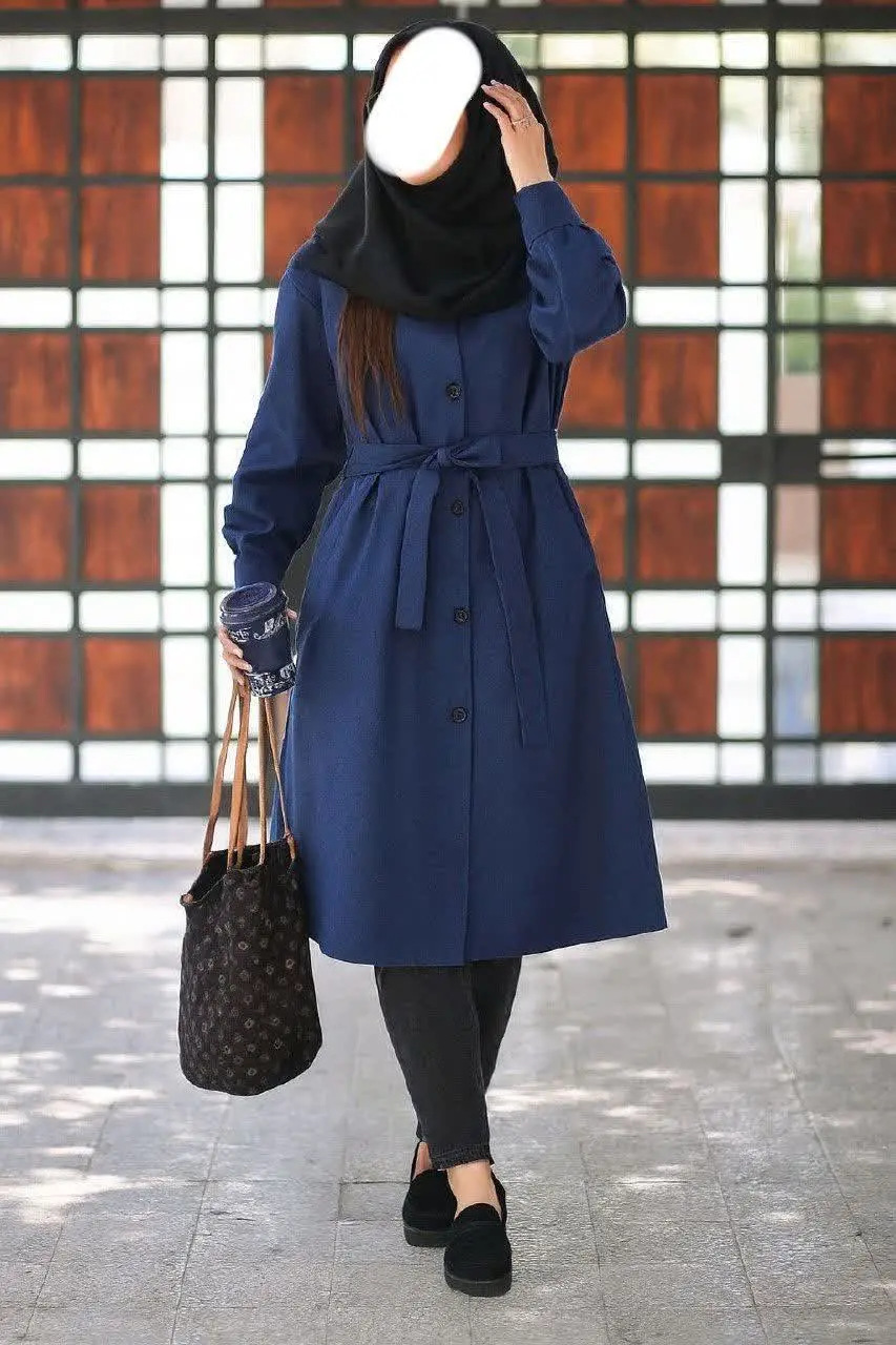 💥مانتو دانشجویی کمربند دار😍