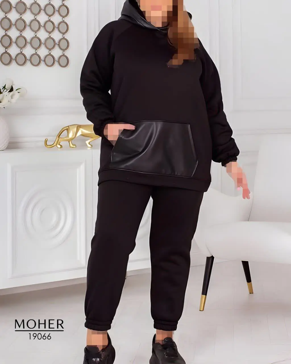 ست هودی و شلوار سایز بزرگ م...