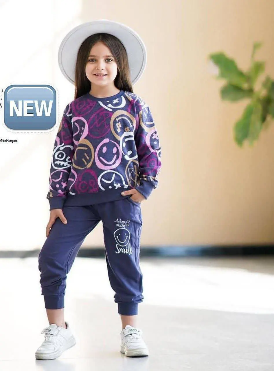 👫بلوز و شلوار تمام چاپ استیکر👫
