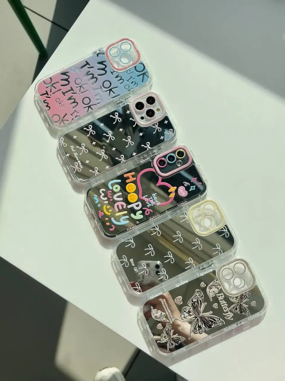 قاب میررور طرحدار کیفیت عالی محافظ لنز دور کار رنگی مخصوص انواع #سامسونگ #شیائومی و #آیفون 
