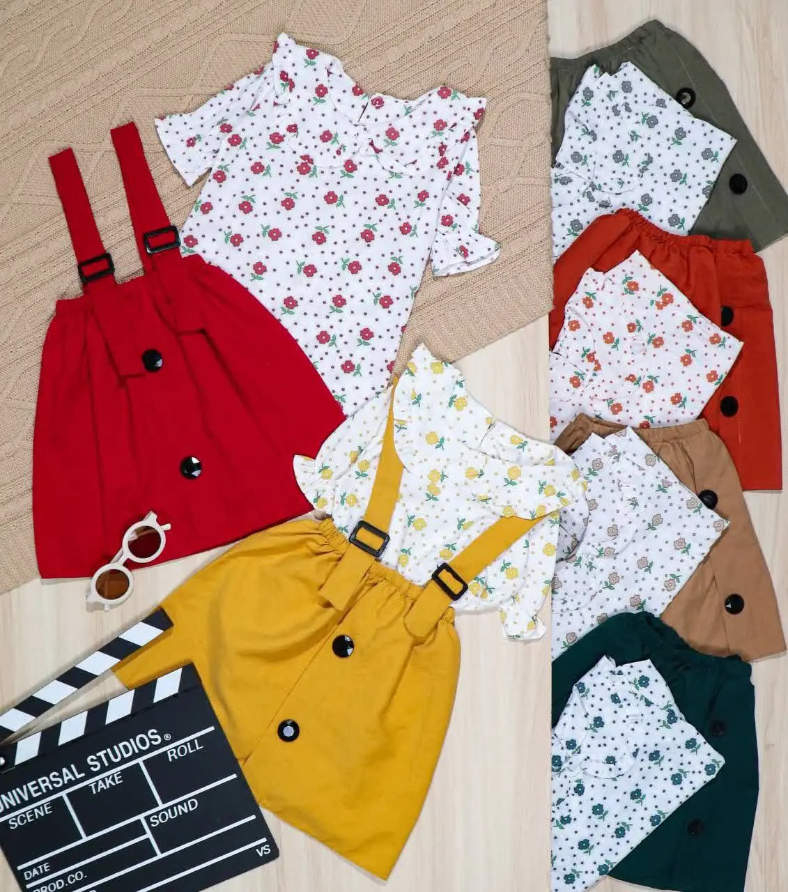 👫شومیز دامن ساسبندی چاپ گل👫
