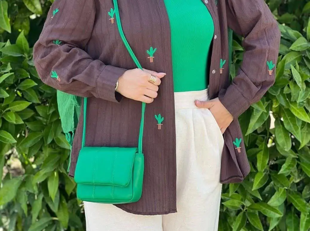 شومیز کاکتوس طوسی
