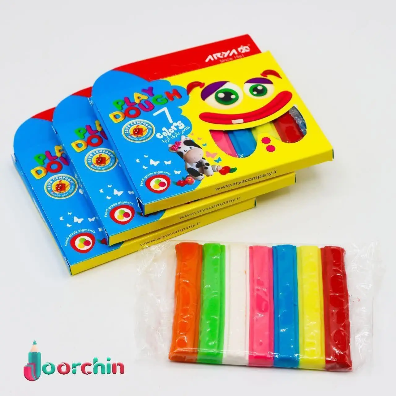 ✅ خمیر ۷ رنگ مقوایی، آریا