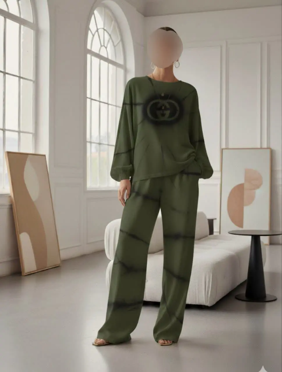 👚 بلوز و شلوار بگ چاپی