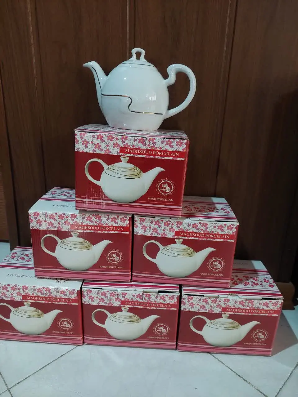 قوری سایز کوچک خط طلا
