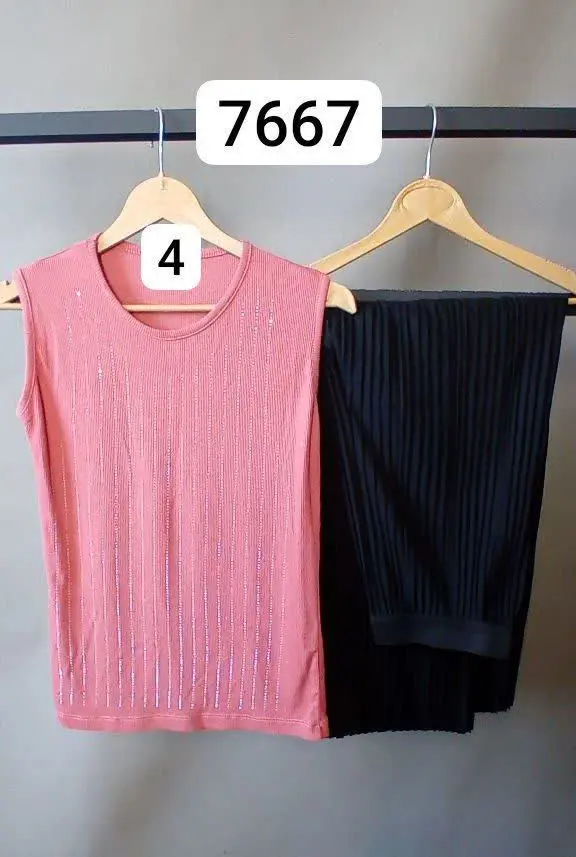 ست تاپ کبریتی با شلوار پلیسه👌