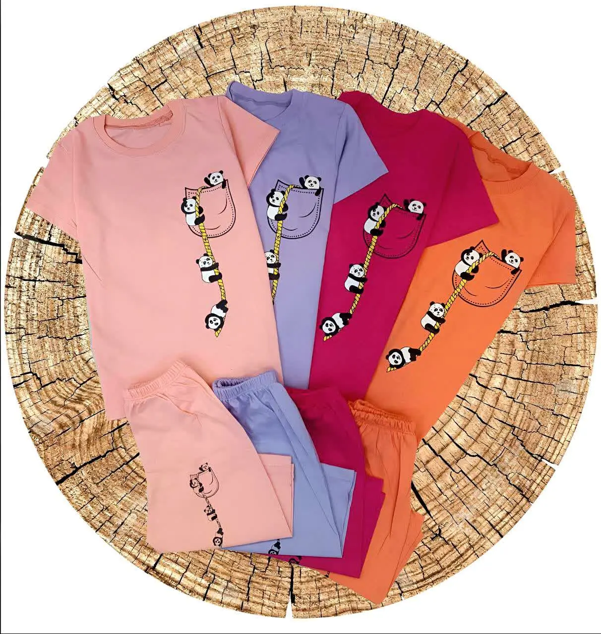 🔮تیشرت شلوارک طرح پاندا🔮