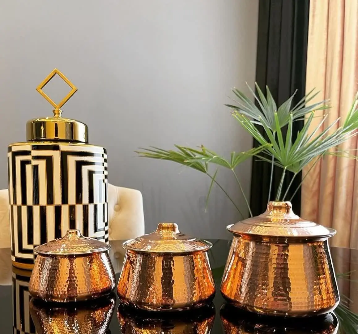 دیگ های مسی چکشی درسه سایز