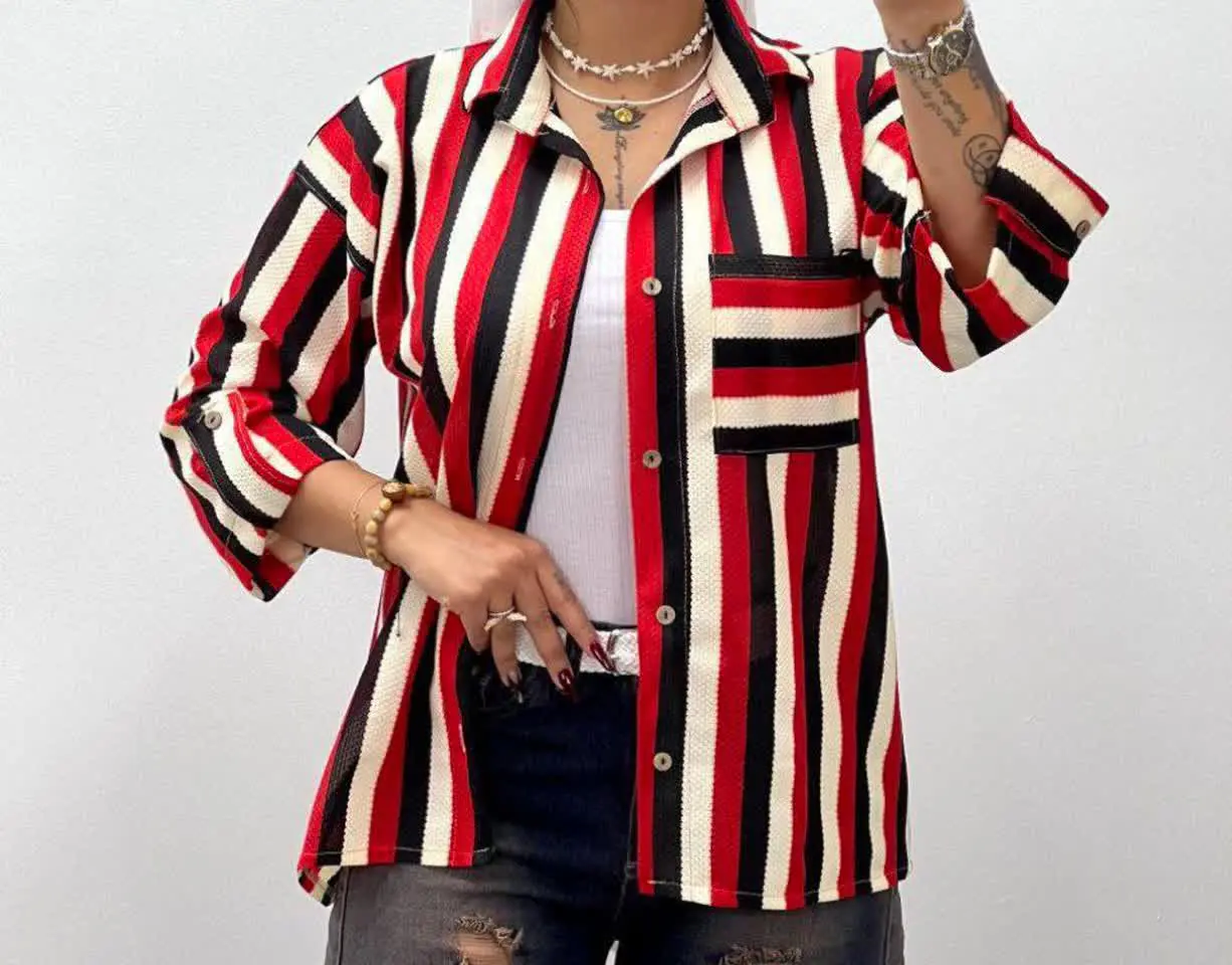 نام: شومیز مانتویی راه راه