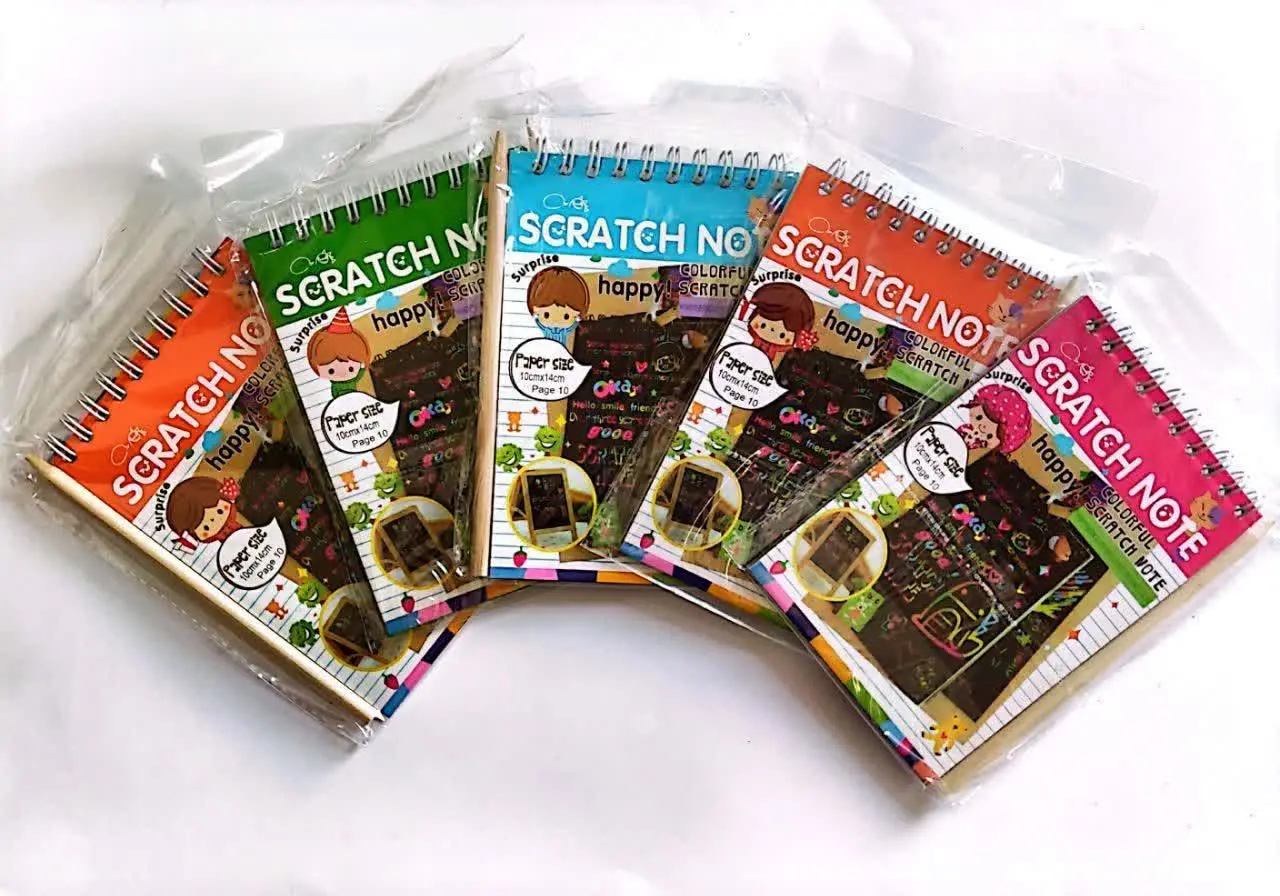 دفتر یادداشت زغالی سیمی تک سلفون 
