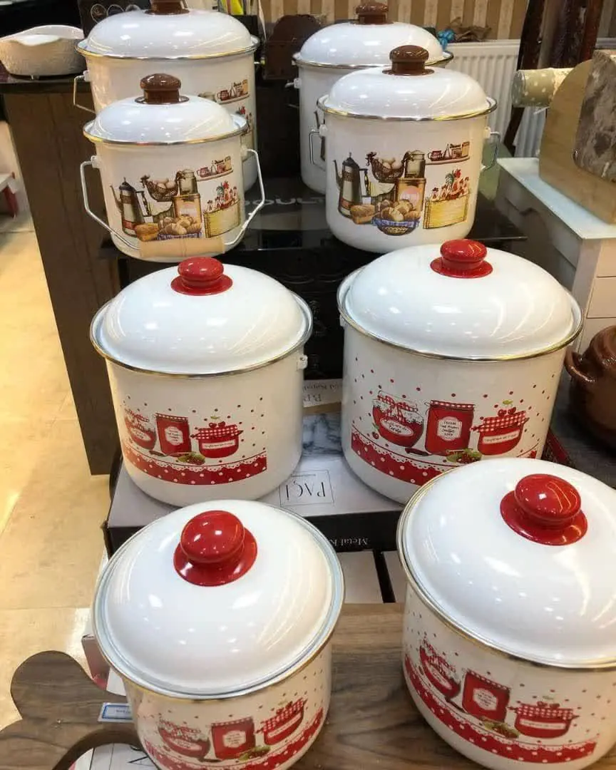 قابلمه‌های لعابی ۴ تایی 
