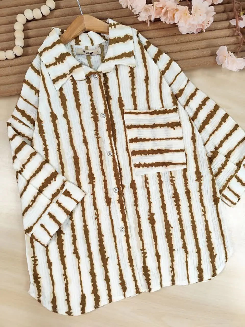 شومیز تک راه راه مهرسا