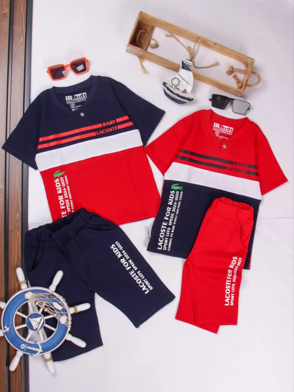 💢تیشرت شلوارک پرچمی بیسکویتی💢
