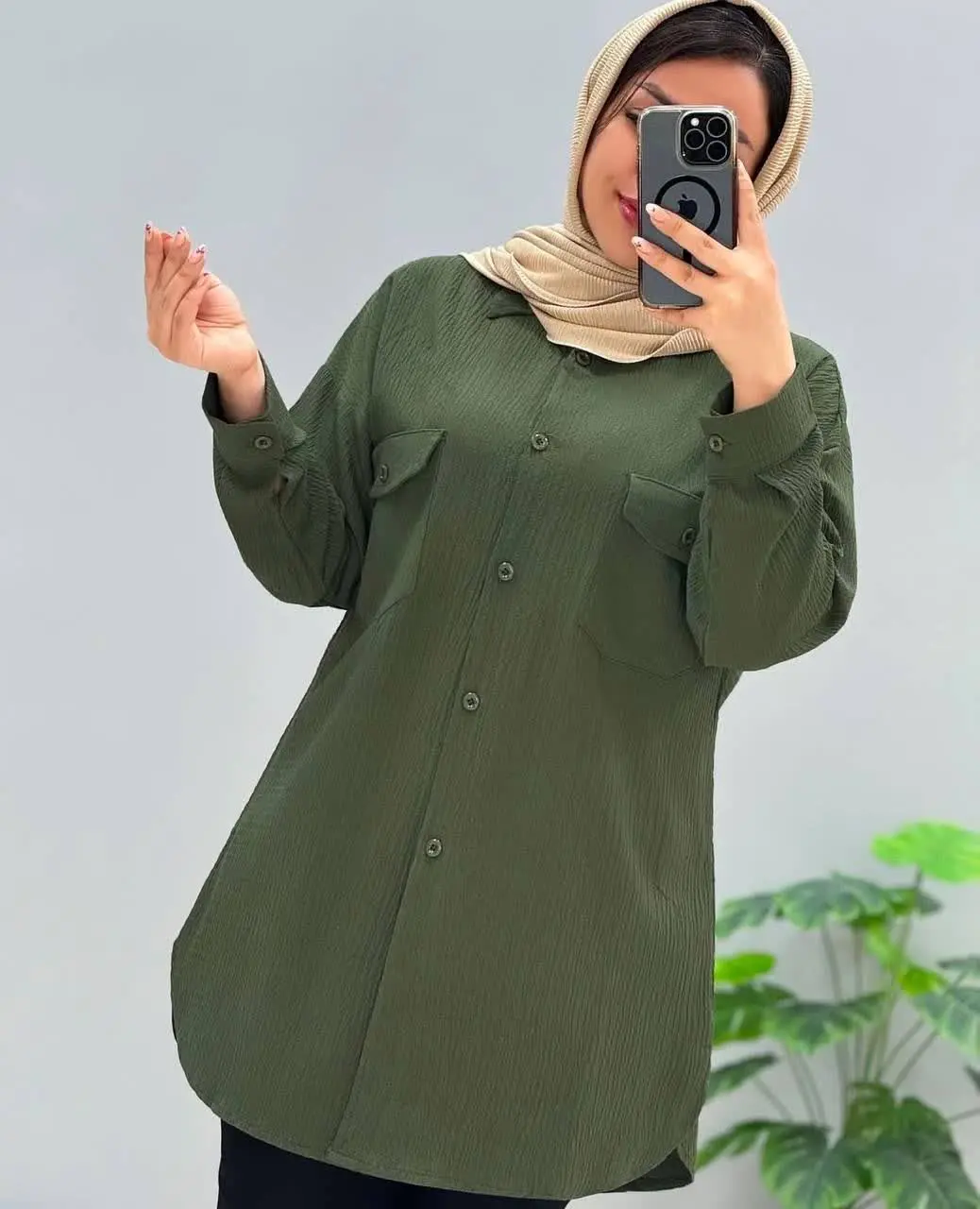 💎 #شومیز یقه دار مدل دوجیب💎
