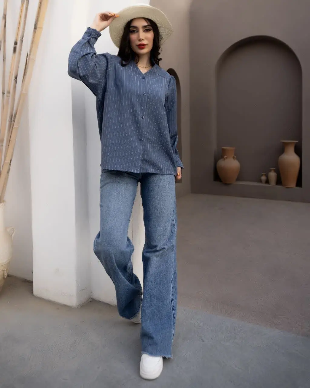 🌼شومیز یقه پرنسسی DEN
