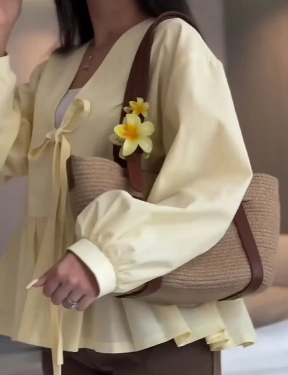 👚نام: شومیز مانتویی عروسکی لیمو 🍋
