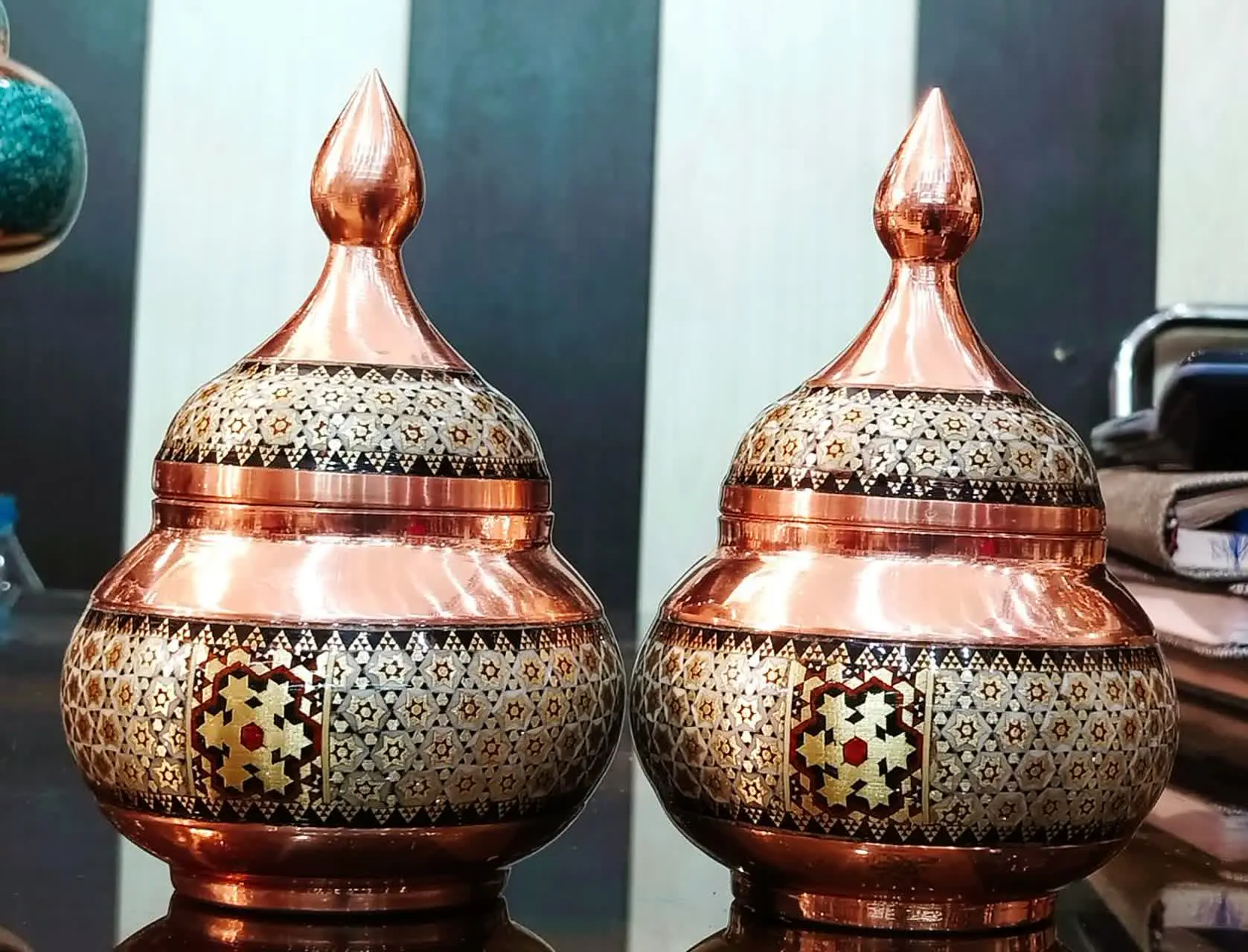 قندان مس و خاتم 😍
